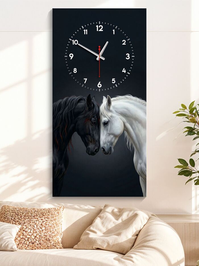 Картина с часами 50х100 см.